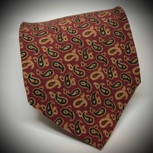 Mens authentic Italy silk Giorgio Armani brown tie
